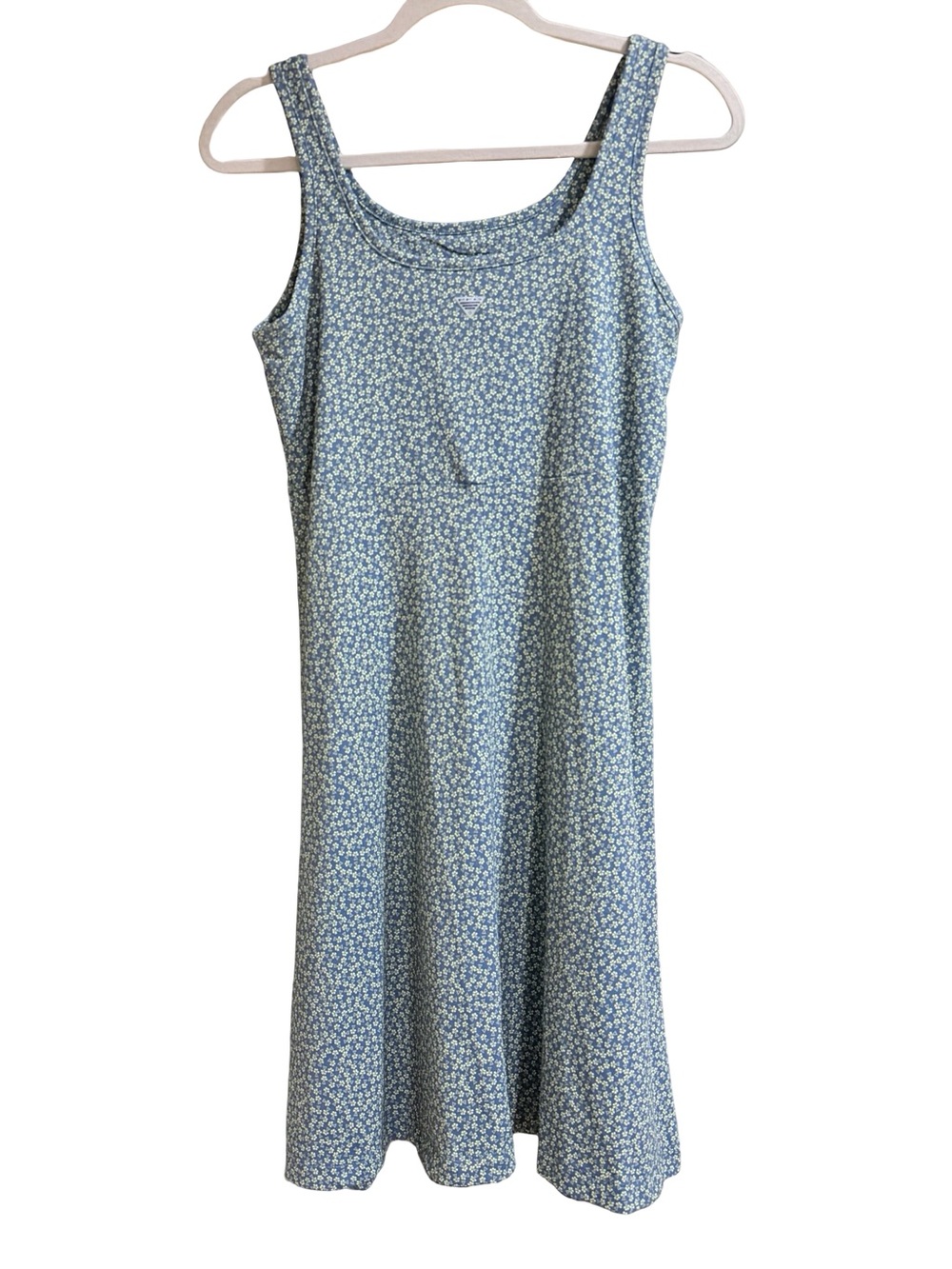 ✨ Columbia PFG Omni-Freeze Freezer Tank Dress Blue Gray Floral Size Medium - Picture 2 of 7